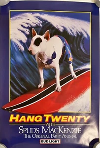 Spuds MacKenzie Bud Light Poster Set Vintage 1980s (4 Posters) - Picture 1 of 4