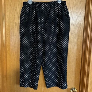 Allison Daley Black/White Capri Pants Sz14… Best Guess Waist Is 36-38 Unstretch - Picture 1 of 6