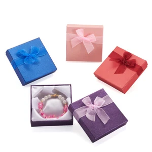 6 cajas de brazaletes de cartón paquetes de joyería cuadrados color mixto 9 cm - Imagen 1 de 5