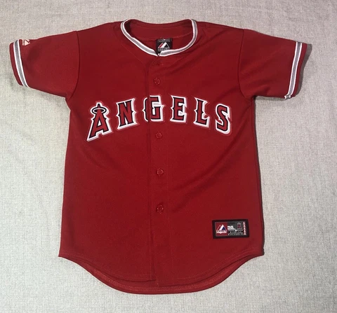 Majestic Anaheim Angels Jersey Baseball CoolBase Youth Medium J Hamilton Cover