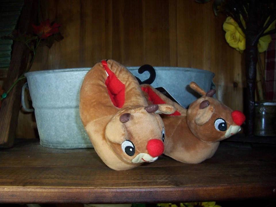 ZAPATOS ZAPATILLAS RUDOLPH EL RENO NIÑO TALLA 4 INTERIOR NOVEDAD CASA ZAPATOS Foto 1 de 1