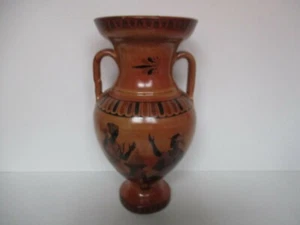 MAGNIFICA ANFORA GRECA EFFETTO CUOIO ANNI '80 - Picture 1 of 5