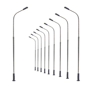 10pcs Model Railway HO OO Scale 1:87 Lamp Post Street Light Bright White LED - Picture 1 of 6