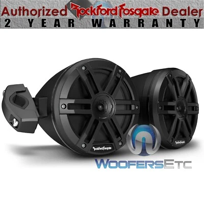 ROCKFORD FOSGATE M0WL-65MB 6.5" 2-WAY MARINE MOTO-CAN OFF-ROAD 250W SPEAKERS NEW - Image 1 of 4