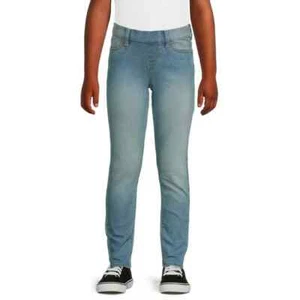 Wonder Nation Jegging Pants Girls L(10-12) Light Blue Pull-On Straight Leg Solid - Picture 1 of 5
