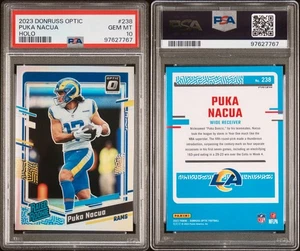 Puka Nacua Rams 2023 Donruss Optic Holo #238 Rookie RC PSA 10 Gem Mint - Bild 1 von 3