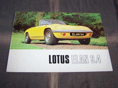 TOPRARITÄT Herrlicher Prospekt Lotus Elan S4 von 1968 + Mappe !!! — 第 1/4 张图片