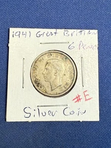 1941 Silver 6 Pence King George VI Great Britain We Do Combine Shipping #E - Picture 1 of 2