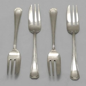 ATHENIAN Design Mappin & Webb London Silver Service Cutlery Four Pastry Spoons - Picture 1 of 2