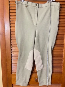 ON COURSE~Cotton Naturals~Khaki Riding Breeches~Jodhpurs~Women's/36"Equestrian - Picture 1 of 5
