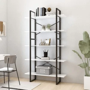 vidaXL Libreria a 5 Ripiani Bianca 100x30x175 cm in Legno Multistrato - Foto 1 di 6