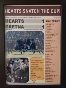 Hearts 1 Gretna 1 - 2006 Scottish Cup Finale - Souvenir Print - Bild 1 von 5