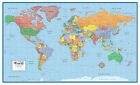 World Classic Elite Wall Map Mural Poster: Paper-Laminated-Framed