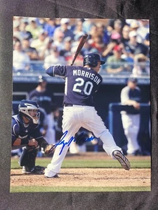Foto firmada autografiada de Logan Morrison de los Marineros de Seattle 8x10 - Imagen 1 de 3