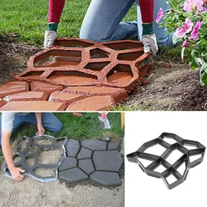 Path Maker Mould Paving Concrete Stepping Stone Lawn Mold Walk Maker Plastic 43c - Picture 1 of 12
