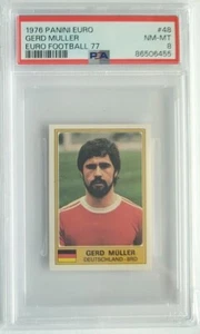 1976 Panini Euro Gerd Muller Euro Football 77 #48 PSA 8 - Picture 1 of 2