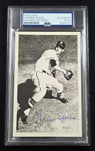 WARREN SPAHN Signed Real Photo Postcard-HALL OF FAME-MILWAUKEE BRAVES-PSA - Picture 1 of 5