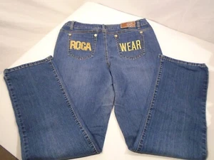 Rocawear Y2K Vtg. Women’s Size 16 Jeans Sequins embroidery Pockets Straight leg - Picture 1 of 8