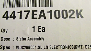 Lavadora LG - MONTAJE ESTATOR MOTOR - OEM 4417EA1002K - ¡NUEVO! Caja abierta - Imagen 1 de 6