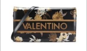New Valentino By Mario Valentino Floral Logo-Adorned Leather Shoulder Bag, Purse - Picture 1 of 5