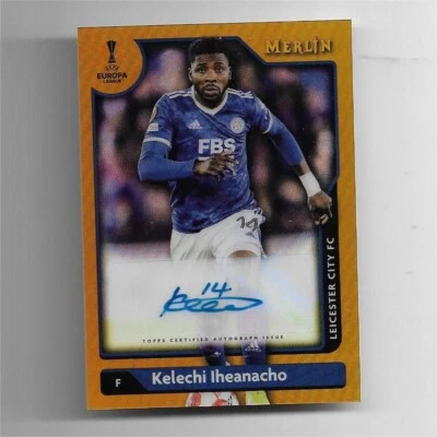 2021-22 Topps Merlin UEFA Champions League Auto Card : Kelechi Iheanacho #27/50 - Image 1 of 2