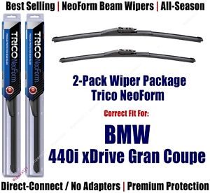 2-Pack Premium NeoForm Wipers fit 2017+ BMW 440i xDrive Gran Coupe - 162413/1813