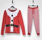 Women's Threadbare Red Father Christmas Pyjama Set Size UK 10