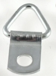 10 perchas pequeñas triangulares plateadas de 9/16" x 1" - Imagen 1 de 3