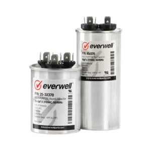 Everwell Capacitor HVAC 370V | Round Run & Dual Run | A/C Compresor Ventilador - Picture 1 of 4