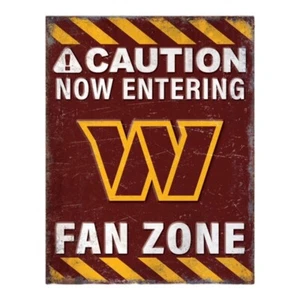 Washington Commanders Fan Zone Tin Sign 16'' x 12.5'' - Picture 1 of 1