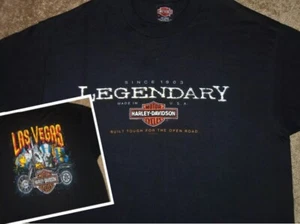 CAMISA DE MOTO VINTAGE AÑOS 90 HARLEY-DAVIDSON LEGENDARIA 1997-1998 LAS VEGAS XL - Imagen 1 de 4