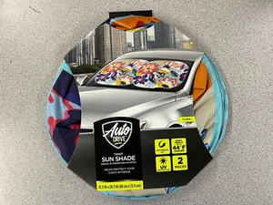 Auto Drive Car Windshield Twist Sun Shade Floral Universal Fit New - Picture 1 of 1