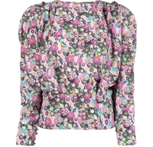 WOW! New Isabel Marant "Zarga" floral top sz 36 US 4 $890 silk - Picture 1 of 3