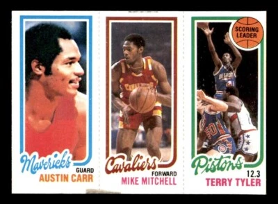 1980 Topps Basketball #34 Carr Mitchell Tyler VG *e1 - Image 1 of 2