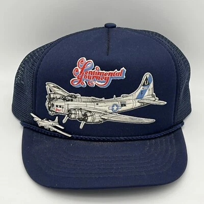 Segunda Guerra Mundial Sentimental Journey Boeing B-17G Bombardero Camionero Snapback Sombrero Solapa Pin Foto 1 de 4