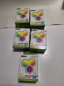 New Genuine Dell Series 20 Color 2PK Ink Cartridges DW906 lot of 5