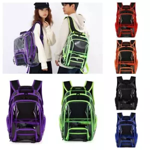 Mochila PVC Transparente Gran Capacidad Mochila Transparente PVC Bolso Escolar Fitness - Imagen 1 de 12