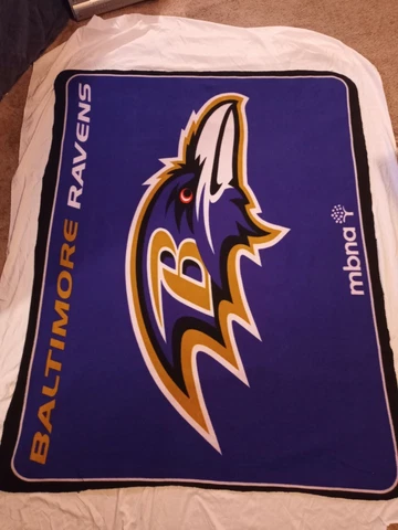 Baltimore Ravens MBNA Stadium Throw Fleece Blanket 61"x49" *Read* Cover