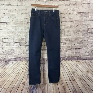 Old Navy Denim Jeans Girls 16 Skinny Dark Wash Adjustable Waist Straight Leg - Picture 1 of 8