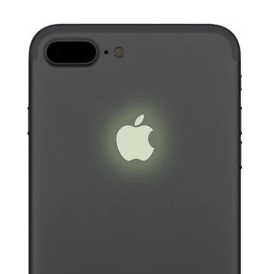 APPLICABLE PUN iPhone X Glow in the Dark Apple Color Changer Decal Regular and Plus - Decal