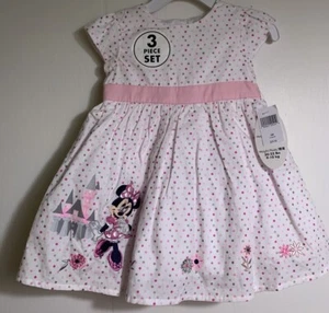 Offizielles Minnie 3-teiliges Set Kleid. Neu mit Etikett Größe 12 Monate - Bild 1 von 5