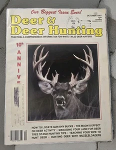 Deer & Deer Hunting Magazine October 1987 10th Ann Issue Biggest Teach Wife Hunt - Picture 1 of 2