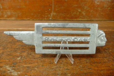 Letrero publicitario insignia ventilación emblema estufa roble redondo original vintage Foto 1 de 4