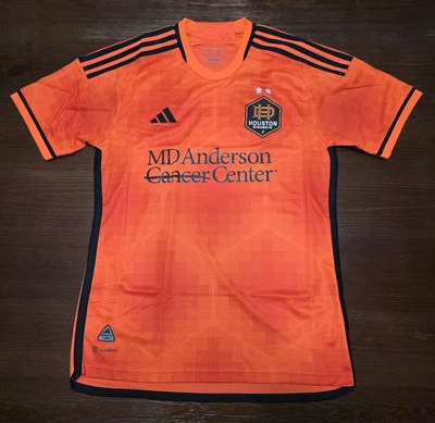 ADIDAS Мужская Houston Dynamo 23/24 подлинный дома Джерси оранжевый размер M новый с Ярлыками $150 - Изображение 1 из 4