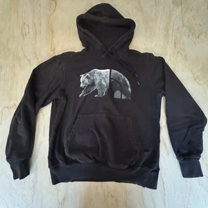 North Face Bear Hoodie Herren Mediu Navy Blau Grafik Pullover Sweatshirt Outdoor - Bild 1 von 11