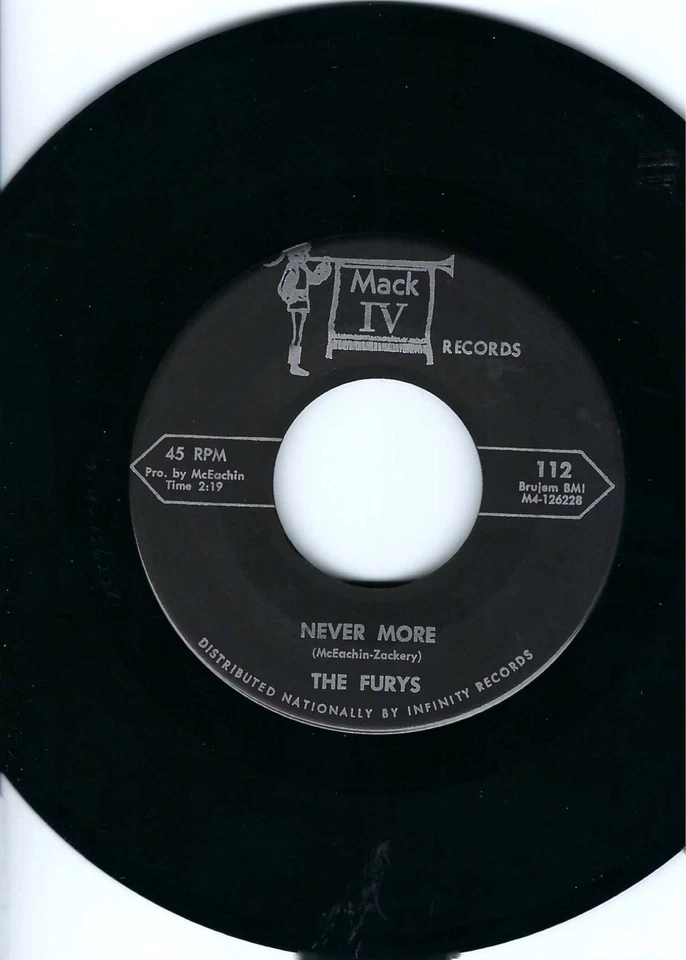 THE FURYS- "NEVER MORE"/"ZING! WENT THE STRINGS OF MY HEART"- MACK IV 112 Foto 1 de 2