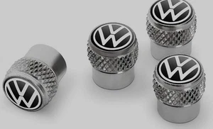Volkswagen Tire Valve Stem Caps Set of 4 Chrome Finish - Picture 1 of 1