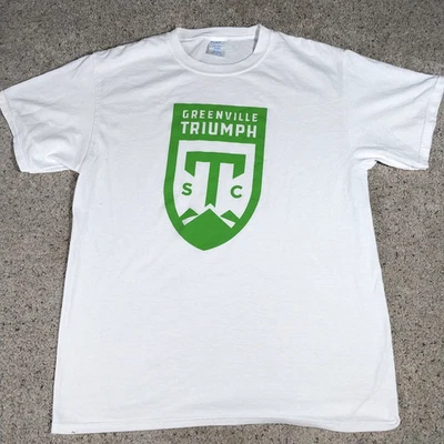 Camiseta Greenville Triumph Mediana Blanca Manga Corta Fútbol Ligas Menores Foto 1 de 4