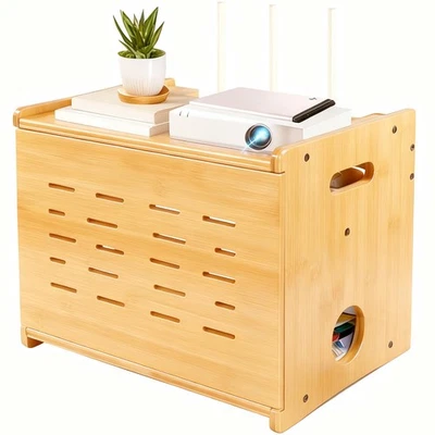 Upgrade WiFi Router Storage Box Hider, Large Capacity Projector Shelf, Wall M... - Image 1 of 4