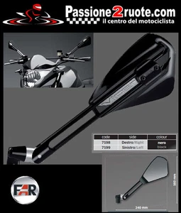 Lenkerspiegel Universal Motorrad Naked VIPER schwarz - Bild 1 von 1